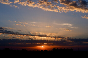 beautiful sunset. sunset landscape