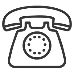 retro telephone isolated on white