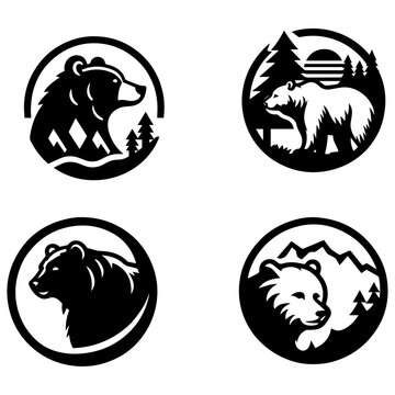 Bear Logo Concept Vector Silhouette