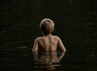 child in the water