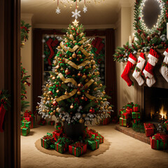 christmas tree with presents