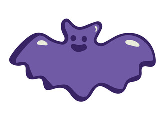 Cute bat. Cartoon bat. Drawing for Halloween. Vector illustration