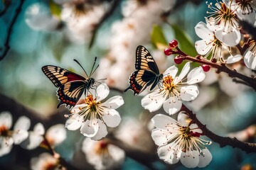 Close-up of a butterfly on a flowering plant.