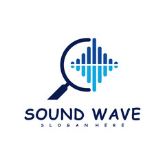 Find Sound wave logo design concept vector. Sound wave illustration design