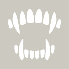 Vector Vampire Teeth Halloween Illustration