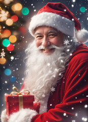 Fototapeta na wymiar Christmas Vibe Photo of Santa Claus