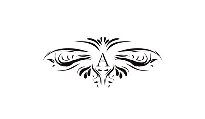 Fototapeta na wymiar Abstract Floral Design Logo A