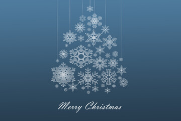 arbol de navidad, copos de nieve, christmas, tarjeta, felicitación 