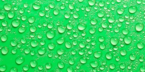 water drops in front of green background