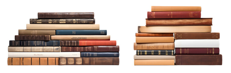 Books isolated on transparent PNG background, Generative Ai