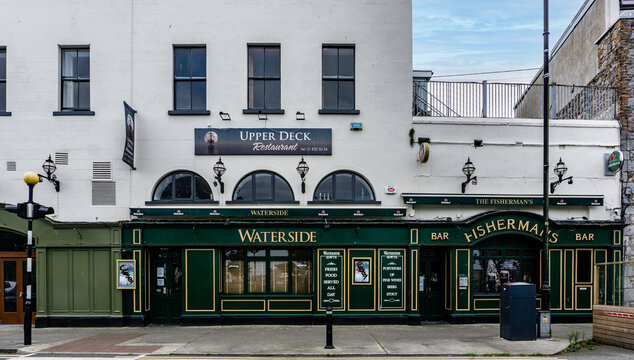 The Waterside Pub, Bar and Upper Deck Restaurant on Harbour Road, Howth, Dublin, Ireland. Owned by the UFC fighter Conor McGregor.