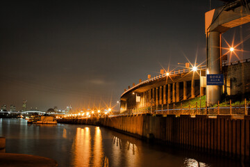 night view of the city