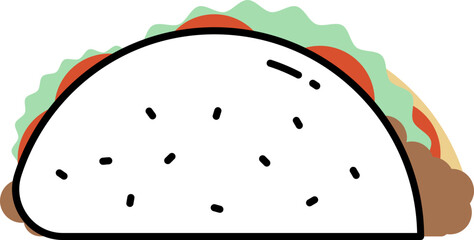 Taco line icon