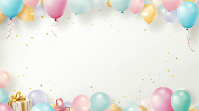 Baby born ballon backdrop, birthday backdrop with balloon for birthday party with white background 