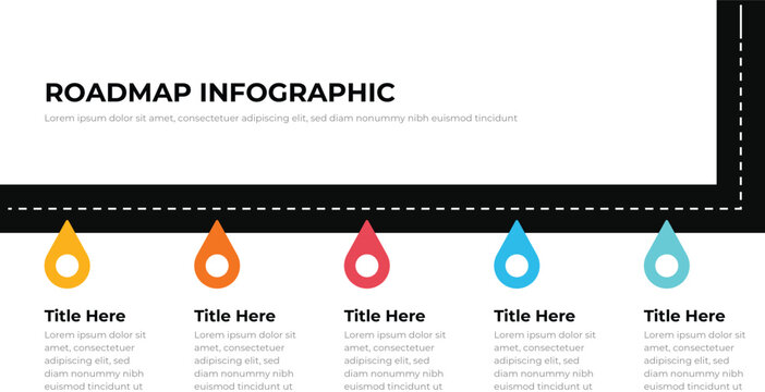 Road map and route isolated inforgraphic template