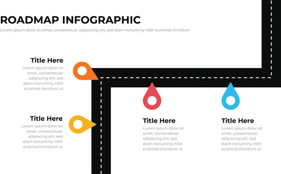 Road map and route isolated inforgraphic template