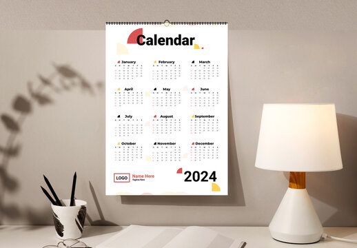 2024 Calendar Design Template