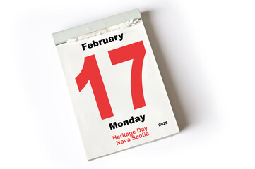 17 . February 2025 Heritage Day Nova Scotia