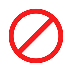 red no stop prohibition sign symbol vector illustration - obrazy, fototapety, plakaty