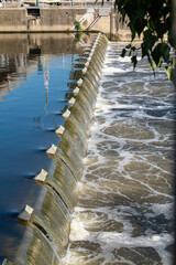 Weir under the Hlavka Bridge in Prague