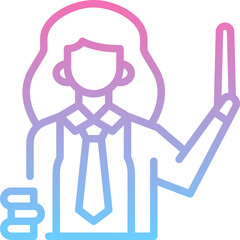 teacher woman icon