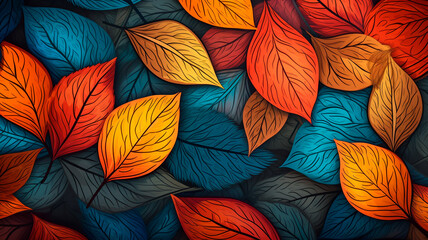 Fototapeta na wymiar autumn background. colorful leaves.