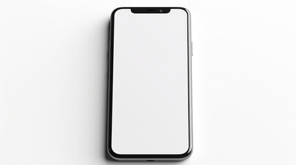 Mobile phone mockup with blank white screen in human hand, 3d render illustration put on a sweater, hold a smartphone Mobile digital device in arm isolated on white.