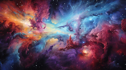 Obraz na płótnie Canvas Space background realistic starry night cosmos and shining stars milky way. Generative Ai
