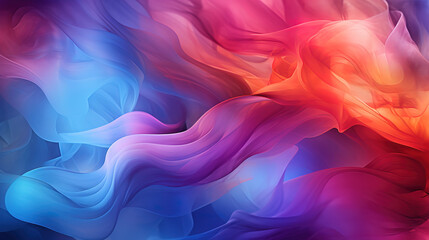 Obraz premium Futuristic abstract design multi colored wave pattern flowing. Generative Ai