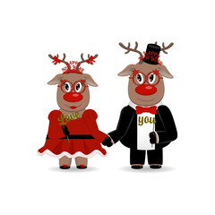 Christmas Reindeer In Love