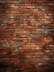 Fototapeta premium Ancient Brick Creative Abstract Texture Wallpaper. Photorealistic Digital Art Decoration. Abstract Realistic Surface Vertical Background. Ai Generated Vibrant Pattern.