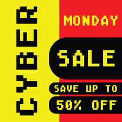Cyber Monday  sale poster flyer social media post design