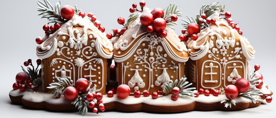 Fototapeta premium Christmas house from ginger cookies