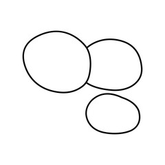 Mozzarella cheese simple linear vector illustration