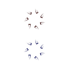 Colorful circle vector logo template design   . Circle simple icon vector logo