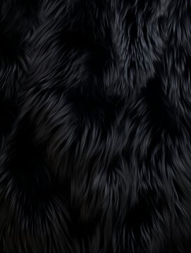 Luxurious Black Fur Texture