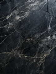 Black Marble Creative Abstract Texture Wallpaper. Photorealistic Digital Art Decoration. Abstract Realistic Surface Vertical Background. Ai Generated Vibrant Pattern.