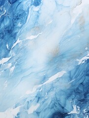 Fototapeta na wymiar Blue Marble Creative Abstract Texture Wallpaper. Photorealistic Digital Art Decoration. Abstract Realistic Surface Vertical Background. Ai Generated Vibrant Pattern.