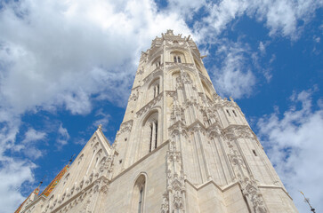 Fototapeta na wymiar cathedral tower of budapest, hungary