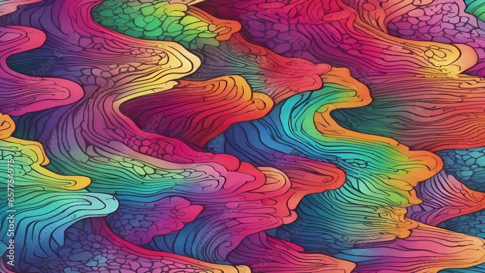 Wall mural abstract colorful holographic animation. multicolor liquid gradient background. beautiful gradient t