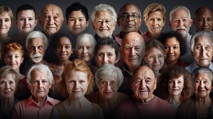aging population, diversity, 16:9 - obrazy, fototapety, plakaty