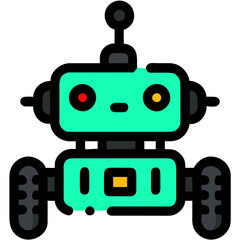 ai robot artificial intelligence icon illustration, vector icon svg