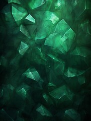 Emerald Crystal Creative Abstract Texture Wallpaper. Photorealistic Digital Art Decoration. Abstract Realistic Surface Vertical Background. Ai Generated Vibrant Pattern.