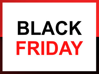 Fototapeta premium Poster, promotional day of offers, black friday, on white background.