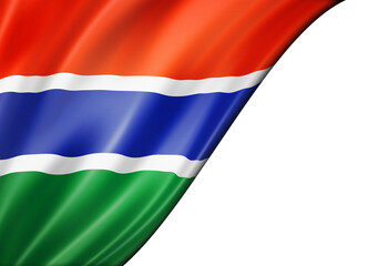 Obraz premium Gambian flag isolated on white banner