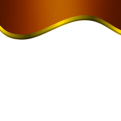 Gold Colors Border Frame Design on brown gradient background. 