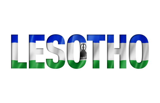 lesotho flag text font