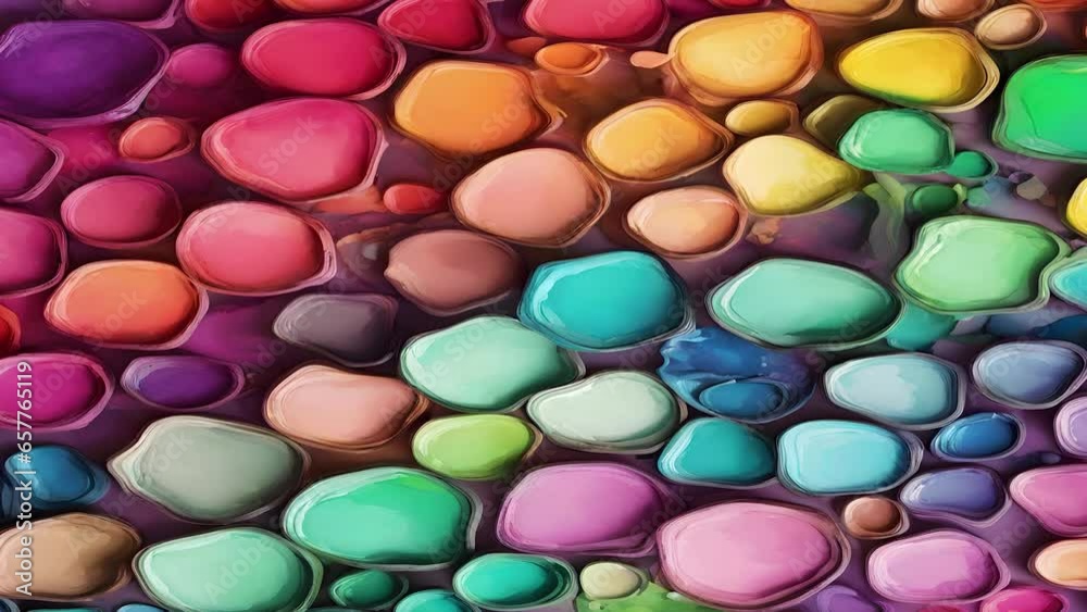 Wall mural abstract colorful holographic animation. multicolor liquid gradient background. beautiful gradient t