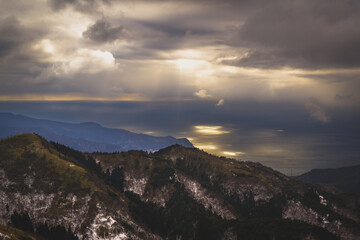 Spotlights on the Bay in Japan