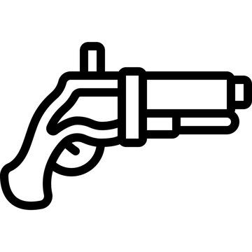 Retro Pistol Gun Icon